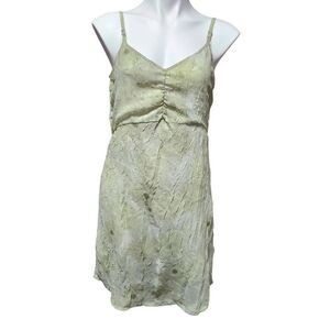 Raya Sun summer dress green watercolor Large cotton rayon